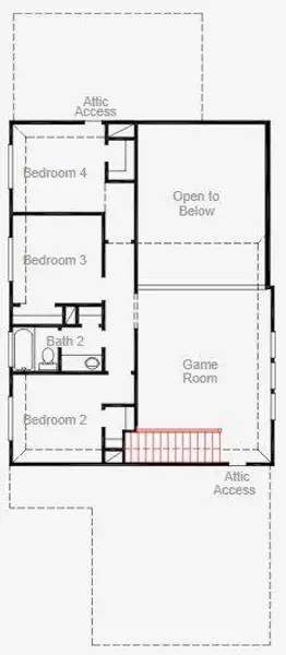 2D floor plan layout of this home in Two Step Farm, Montgomery, TX (Image 4). 2D floor plan layout of this home in Two Step Farm, Montgomery, TX (Image 4).