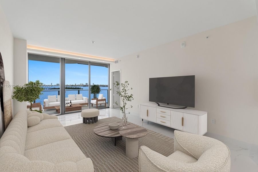 Furnished interior view inside a new home in Aria Reserve, Miami (Image 14). Furnished interior view inside a new home in Aria Reserve, Miami (Image 14).