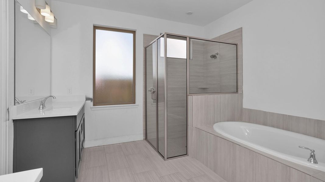 Furnished interior view inside a new home in Grange 50', Katy (Image 2). Furnished interior view inside a new home in Grange 50', Katy (Image 2).