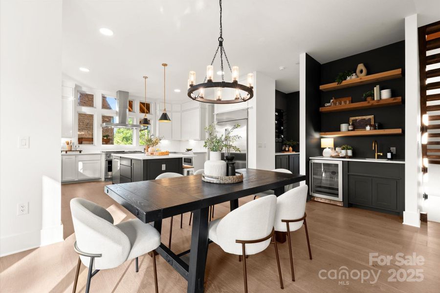 Furnished interior view inside a new home in , Cashiers (Image 7).