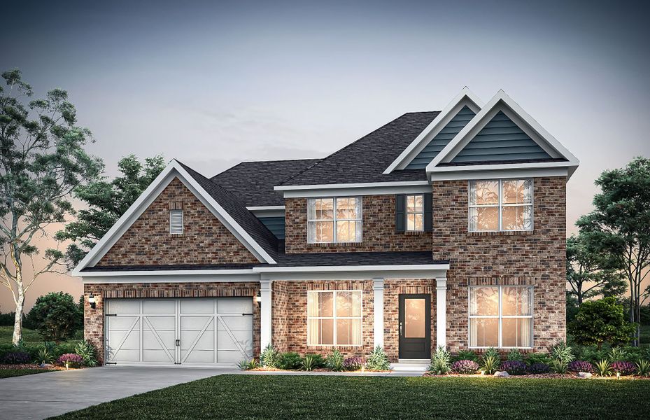 Representative exterior photo of a completed home built from the Wingate by Pulte Homes in Riversprings, Dacula, GA (Image 24). Representative exterior photo of a completed home built from the Wingate by Pulte Homes in Riversprings, Dacula, GA (Image 24).