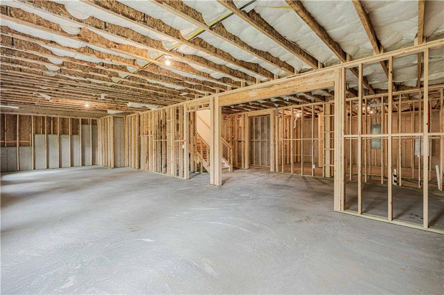 In-progress construction of a new home in Bellwyn, Johns Creek, GA (Image 63).