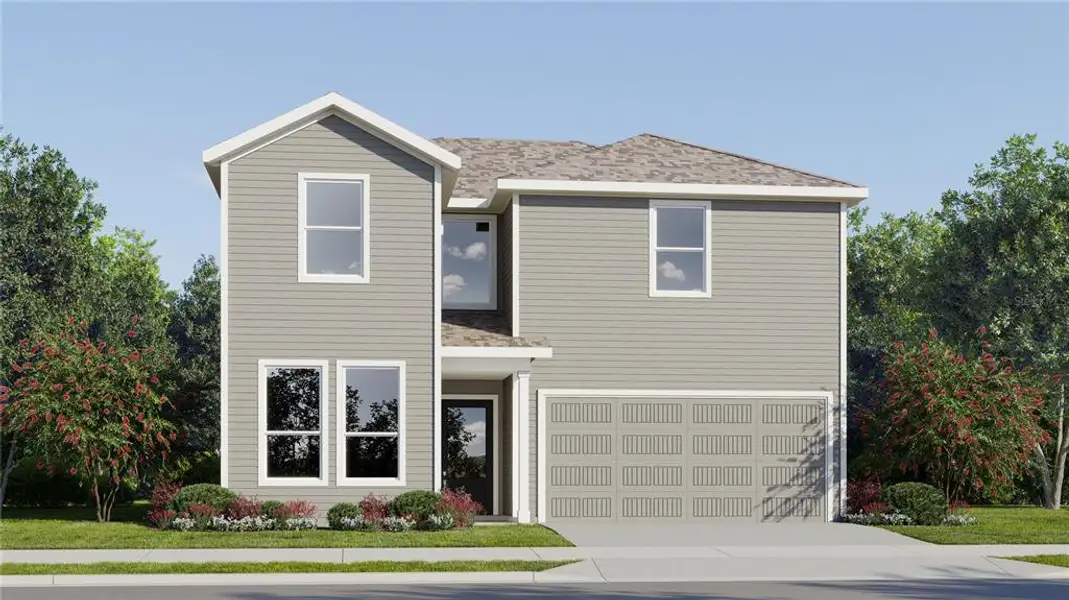 Front exterior of a new home in Providence, Davenport, FL, highlighting curb appeal (Image 1). Front exterior of a new home in Providence, Davenport, FL, highlighting curb appeal (Image 1).