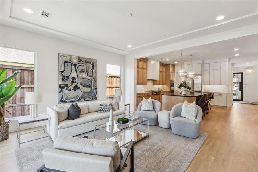 Furnished interior view inside a new home in , Dallas (Image 16). Furnished interior view inside a new home in , Dallas (Image 16).