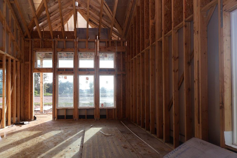 In-progress construction of a new home in Woodson’s Reserve, Spring, TX (Image 6).