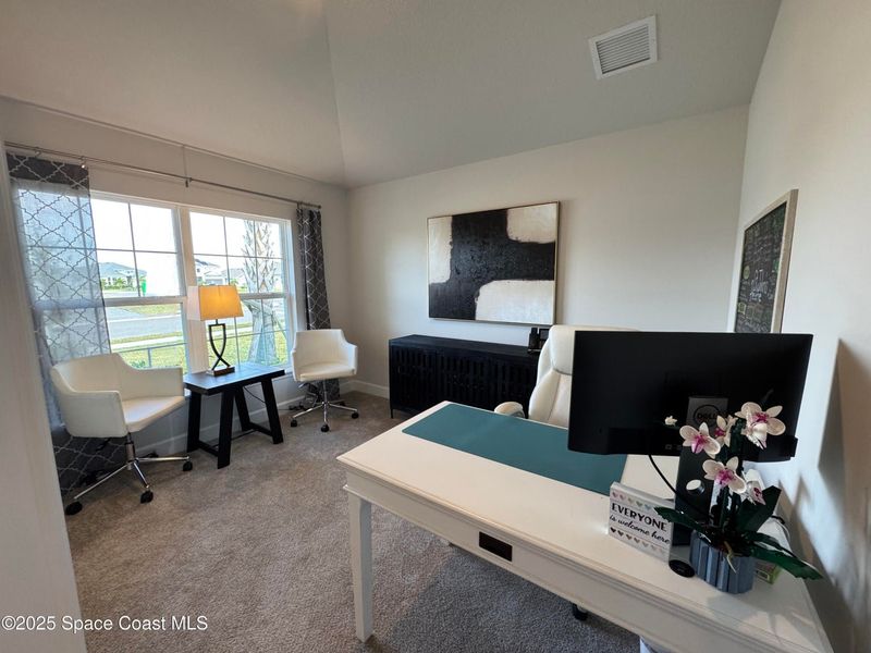 Furnished interior view inside a new home in St. John Preserve, Palm Bay (Image 15). Furnished interior view inside a new home in St. John Preserve, Palm Bay (Image 15).