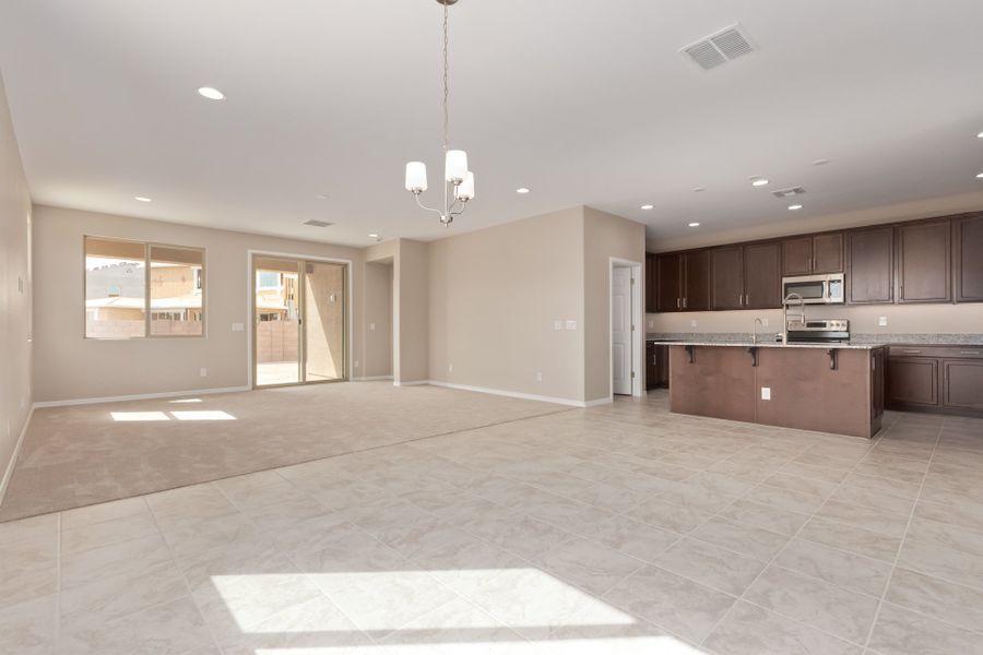 Representative unfurnished interior of a home built from the Turquoise by Taylor Morrison in Tierra Montana Encore Collection, Laveen (Image 56).