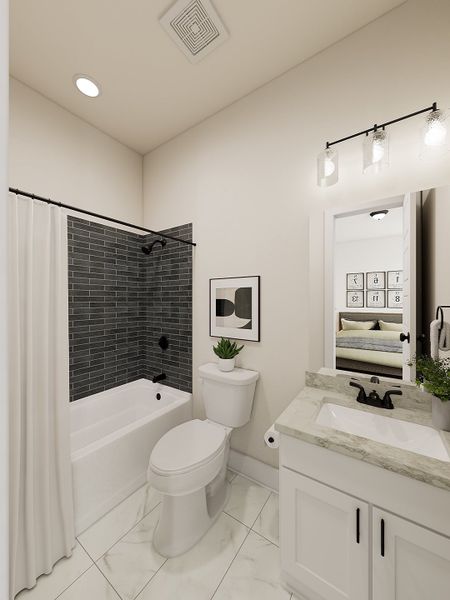 Representative furnished interior of a home built from the Aurelia by Tri Pointe Homes in Noven, Leander (Image 12). Representative furnished interior of a home built from the Aurelia by Tri Pointe Homes in Noven, Leander (Image 12).