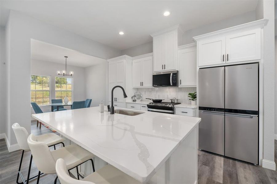 Furnished interior view inside a new home in , Azle (Image 17).