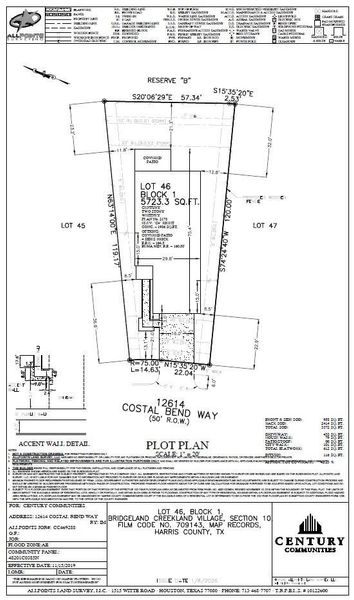 2D floor plan layout of this home in Creekland Village at Bridgeland, Cypress, TX (Image 3).