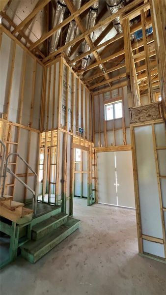 Grand staircase and soaring ceiling