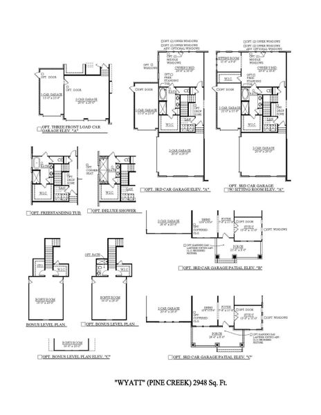 2D floor plan layout for the Wyatt - Single Family Homes by Dream Finders Homes in Goodwin Farms, Fairview, TN (Image 4).