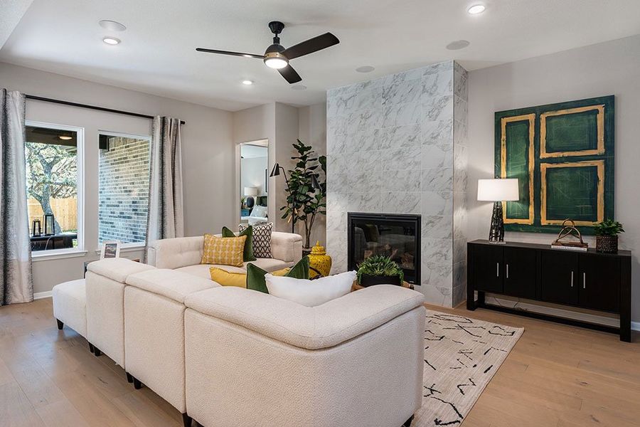 Representative furnished interior of a home built from the Sienna by Taylor Morrison in Parkside on the River 50s, Georgetown (Image 3).