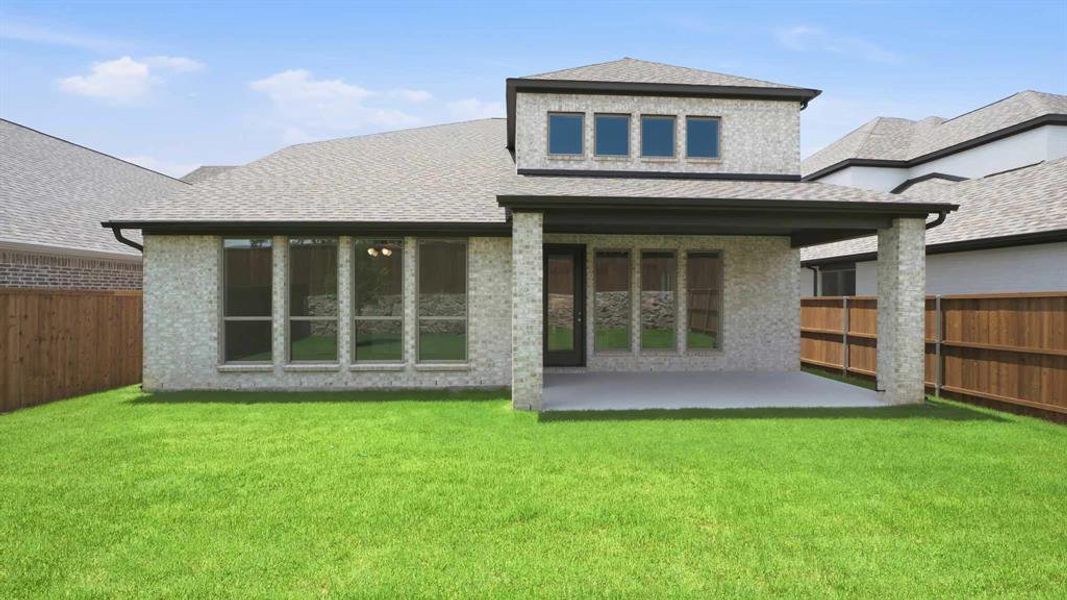 Exterior details and patio area of a home in The Heights at Uptown Celina, Celina (Image 17).