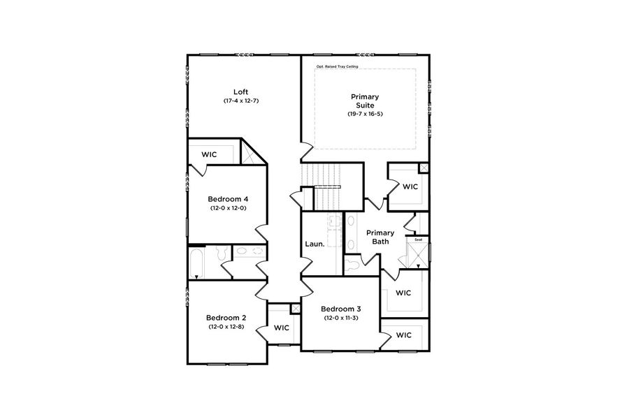 2D floor plan layout of this home in Hamilton Lakes, Loganville, GA (Image 3).