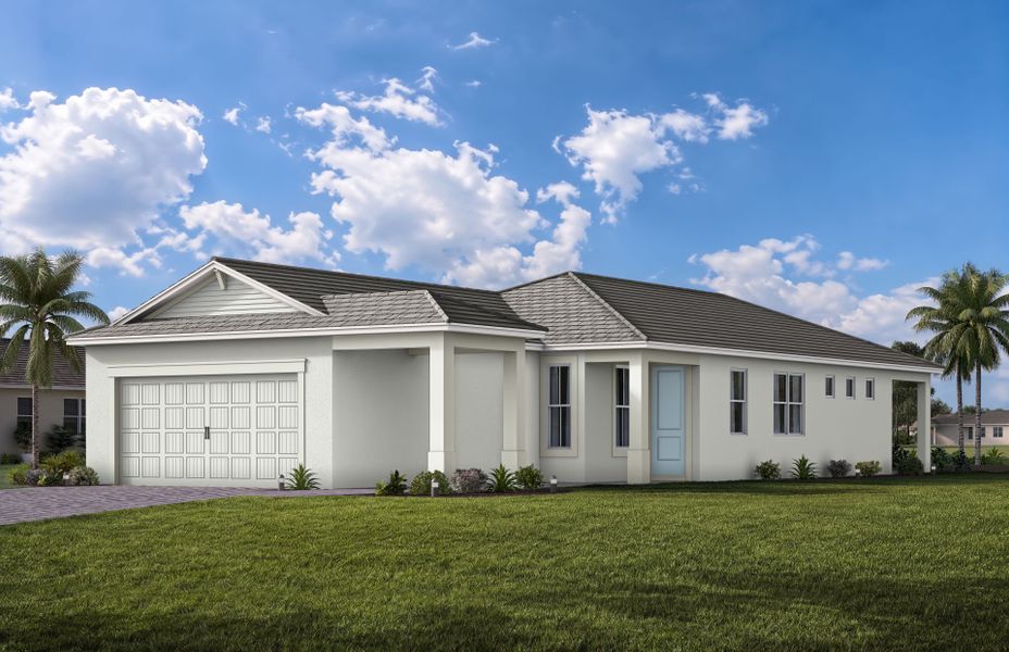 Representative exterior photo of a completed home built from the Flagstone by Pulte Homes in SeaFlower, Bradenton, FL (Image 19).