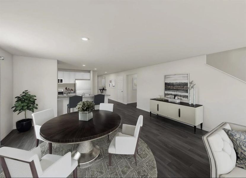 Furnished interior view inside a new home in Whispering Winds, Alvord (Image 4).