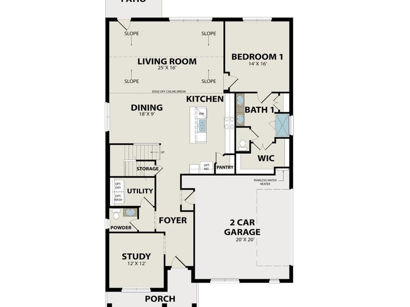 2D floor plan layout of this home in Benders Cove, Mount Juliet, TN (Image 5).