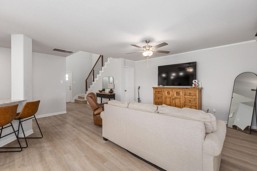 Furnished interior view inside a new home in The Villages at Westpointe, Dayton (Image 8). Furnished interior view inside a new home in The Villages at Westpointe, Dayton (Image 8).