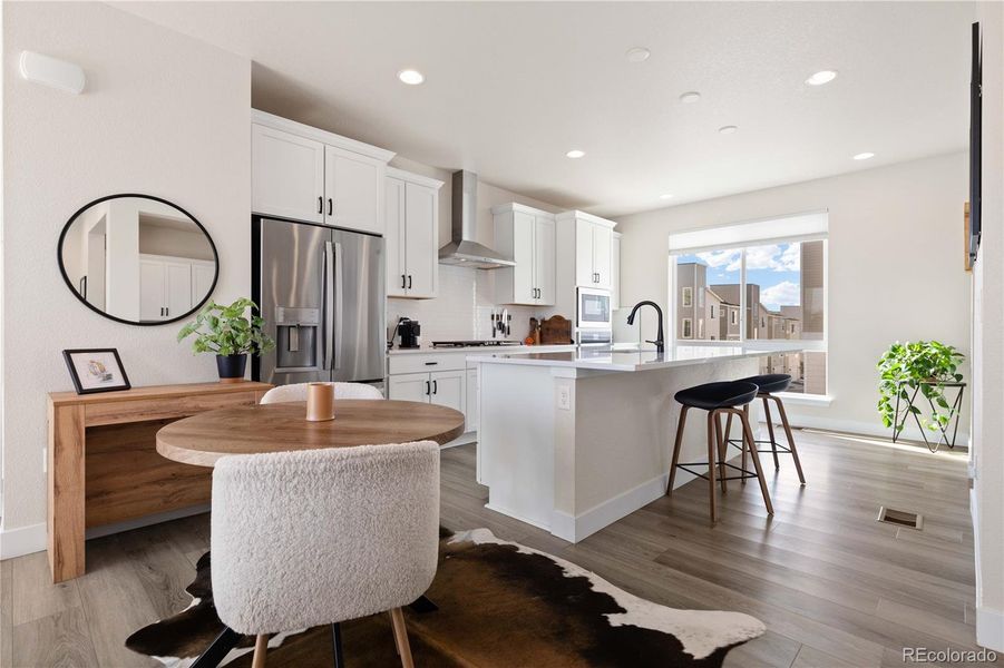 Furnished interior view inside a new home in Haskins Station, Arvada (Image 31). Furnished interior view inside a new home in Haskins Station, Arvada (Image 31).