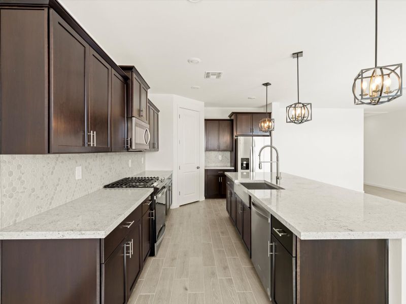 Furnished interior view inside a new home in Rancho Mirage Signature Series, Maricopa (Image 3).