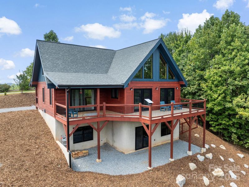 Rear of Home With Full Rear Deck