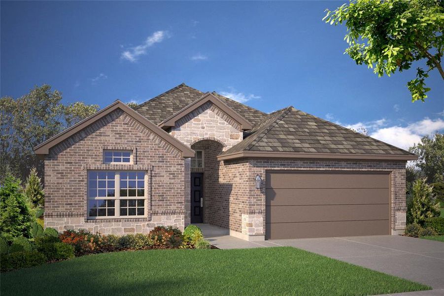 Front Elevation - D.R. Horton's Oxford Floorplan Elevation I - All Home and community information, including pricing, included features, terms, availability and amenities, are subject to change at any time without notice or obligation. All Drawings, pictures, photographs, video, square footages, floor plans, elevations, features, colors and sizes are approximate for illustration purposes only and will vary from the homes as built. Front Elevation - D.R. Horton's Oxford Floorplan Elevation I - All Home and community information, including pricing, included features, terms, availability and amenities, are subject to change at any time without notice or obligation. All Drawings, pictures, photographs, video, square footages, floor plans, elevations, features, colors and sizes are approximate for illustration purposes only and will vary from the homes as built.