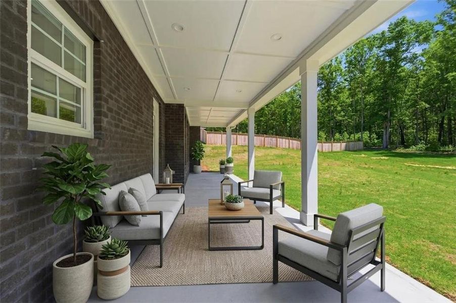 Exterior details and patio area of a home in , Griffin (Image 37).