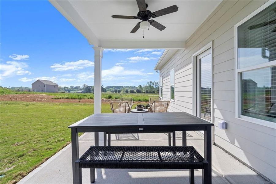 Exterior details and patio area of a home in Laurel Ridge, Rock Spring (Image 3).