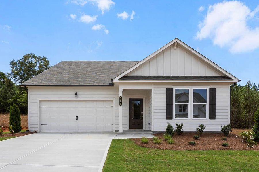 Representative exterior photo of a completed home built from the Moreland by Taylor Morrison in Heritage River, Euharlee, GA (Image 17). Representative exterior photo of a completed home built from the Moreland by Taylor Morrison in Heritage River, Euharlee, GA (Image 17).