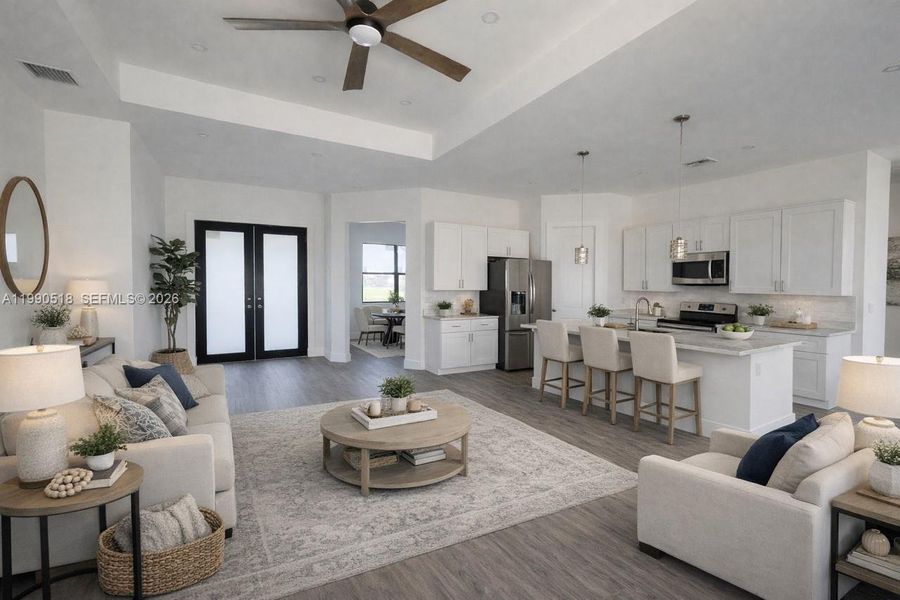 Furnished interior view inside a new home in , Punta Gorda (Image 7). Furnished interior view inside a new home in , Punta Gorda (Image 7).