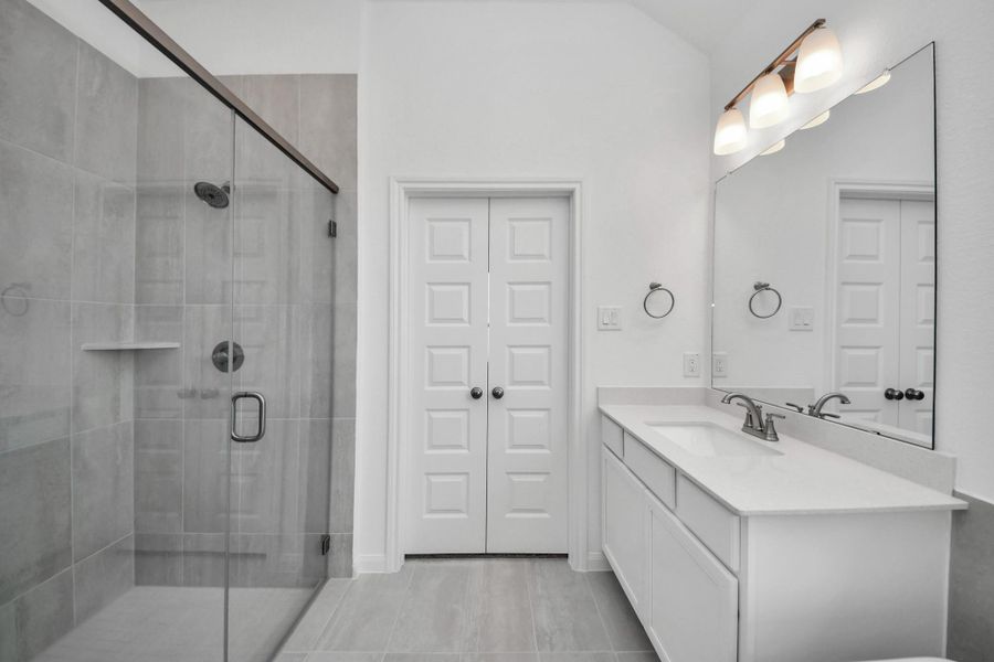 Furnished interior view inside a new home in 50' Traditional Homes at Elyson, Katy (Image 6).