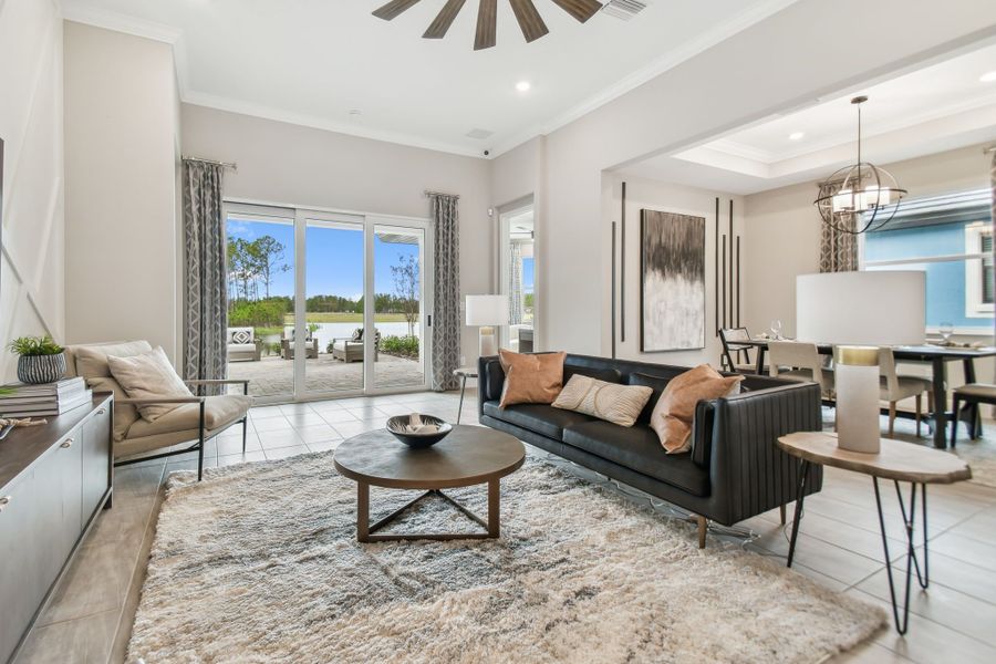 Representative furnished interior of a home built from the Sweetwater by William Ryan Homes in The Sanctuary – Resort Collection, Punta Gorda (Image 18).