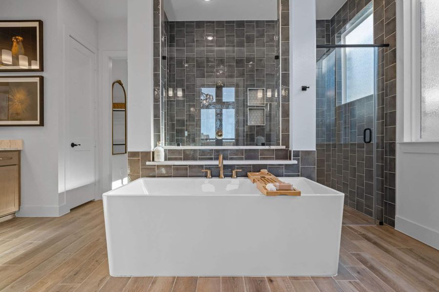 Representative furnished interior of a home built from the Rivercrest – 60s & 65s Lot by Chesmar Homes in Riceland, Mont Belvieu (Image 29).