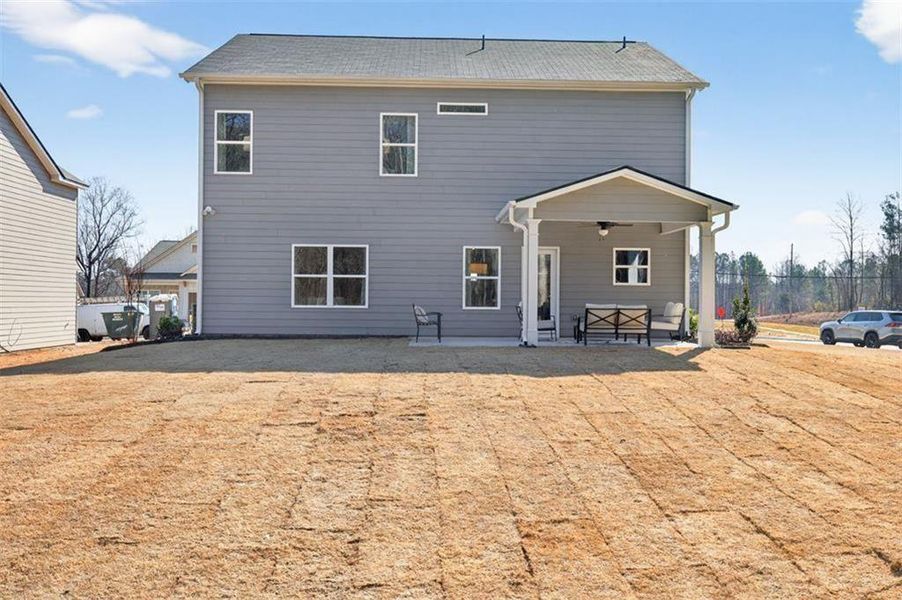 Exterior details and patio area of a home in Saddle Ridge, Calhoun (Image 2). Exterior details and patio area of a home in Saddle Ridge, Calhoun (Image 2).