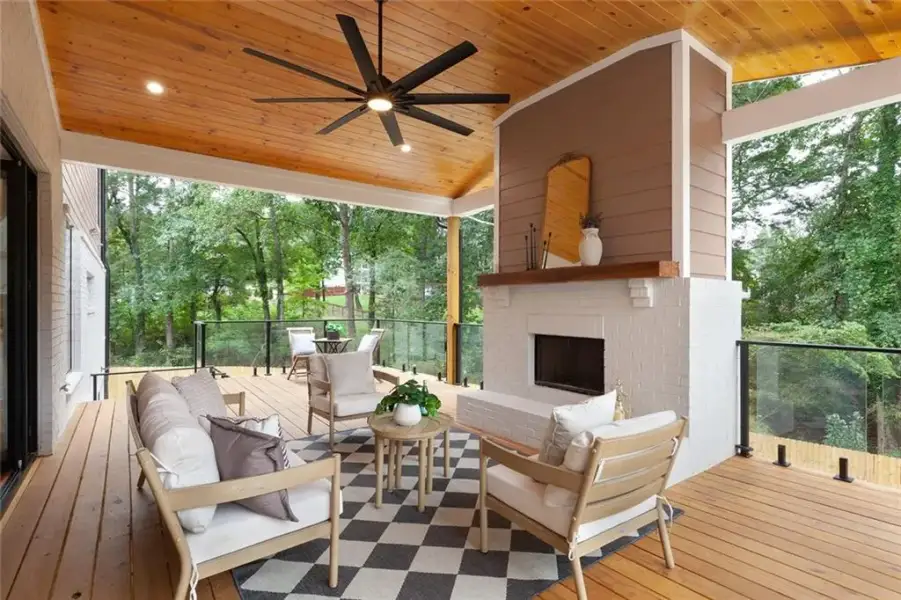 Exterior details and patio area of a home in , Marietta (Image 41).
