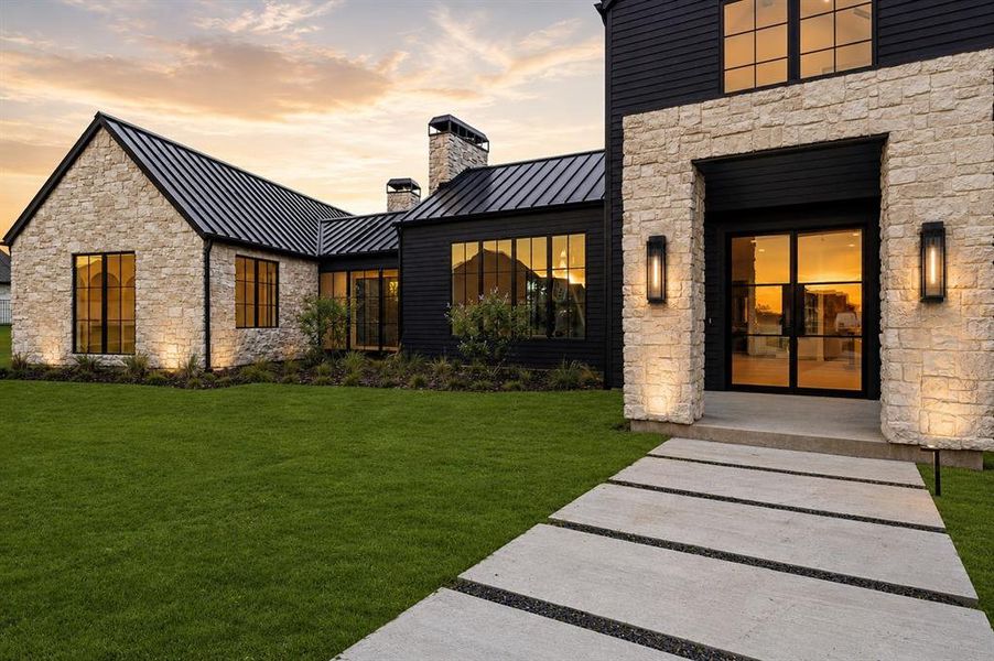 Exterior details and patio area of a home in , Weston (Image 28).