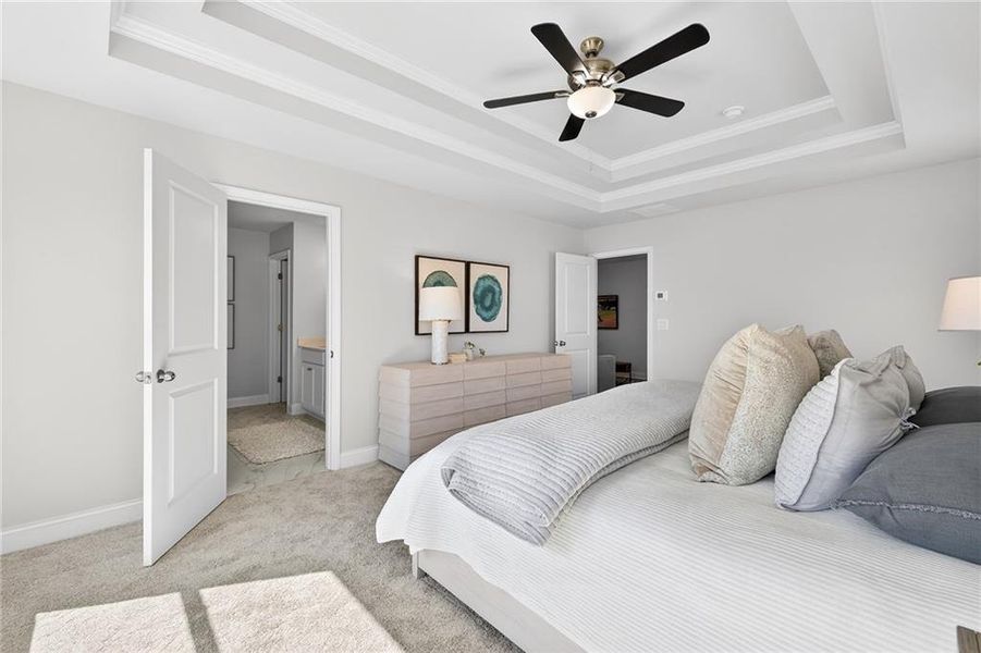 Furnished interior view inside a new home in , Suwanee (Image 10).