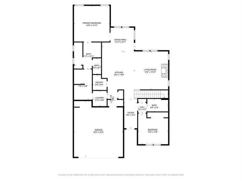 2D floor plan layout of this home in Cooks Farm, Woodstock, GA (Image 7).