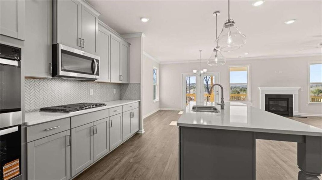 Furnished interior view inside a new home in Water Oak Estates, Lawrenceville (Image 4). Furnished interior view inside a new home in Water Oak Estates, Lawrenceville (Image 4).