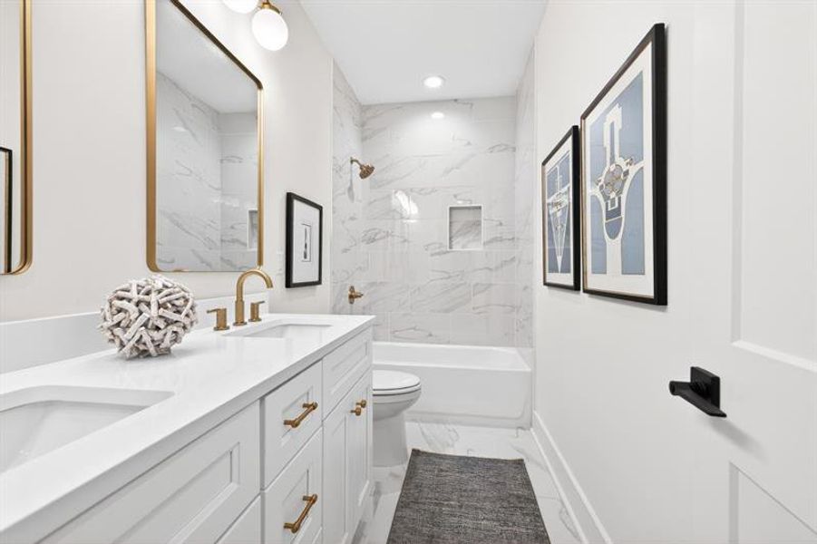 Furnished interior view inside a new home in Skyview On Broad, Sugar Hill (Image 32).