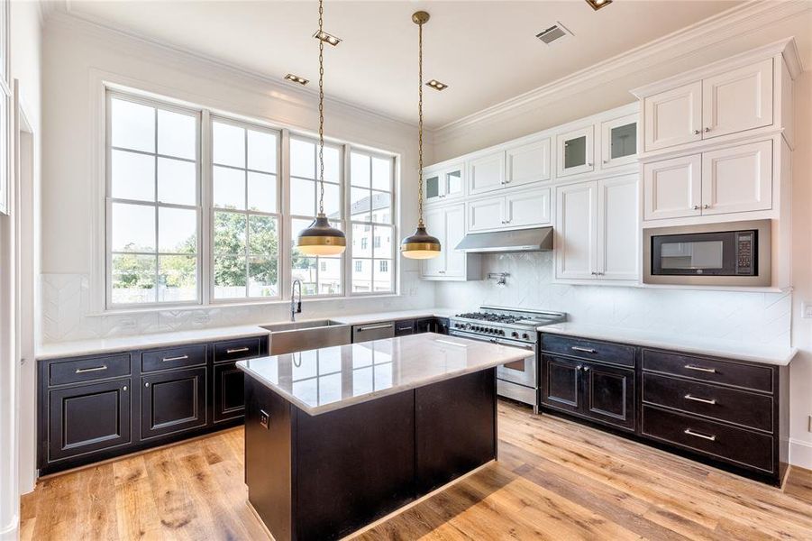 Create the kitchen of your dreams by making interior options now.  This is just one example of the numerous types of material selections available, as shown in this previous build.