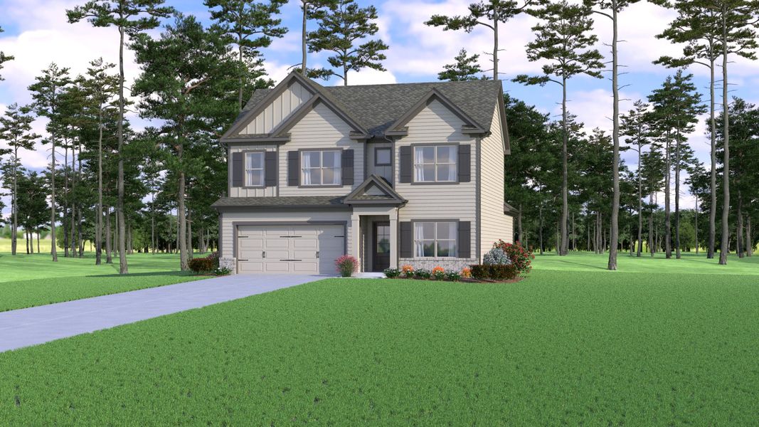 Representative exterior photo of a completed home built from the (GA)The Asher | Front Entry by Reliant Homes in Ridge Pointe, Athens, GA (Image 7). Representative exterior photo of a completed home built from the (GA)The Asher | Front Entry by Reliant Homes in Ridge Pointe, Athens, GA (Image 7).