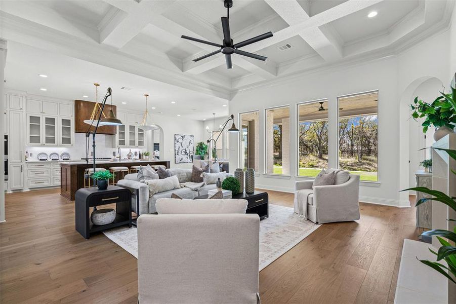 Furnished interior view inside a new home in SouthBend Estates, Granbury (Image 12).