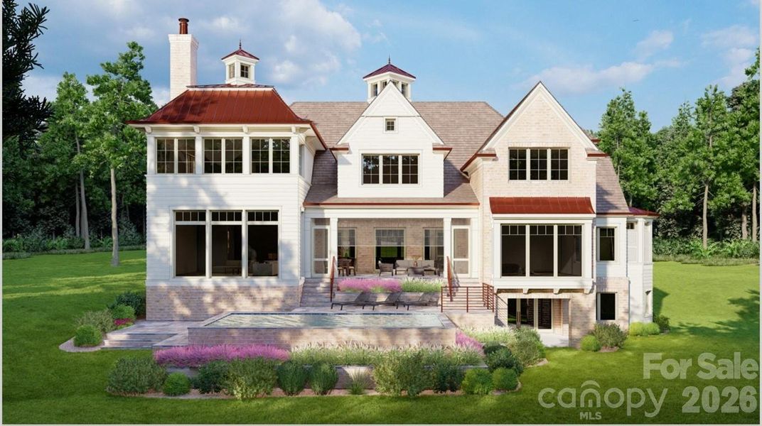 Front exterior of a new home in , Cornelius, NC, highlighting curb appeal (Image 7).