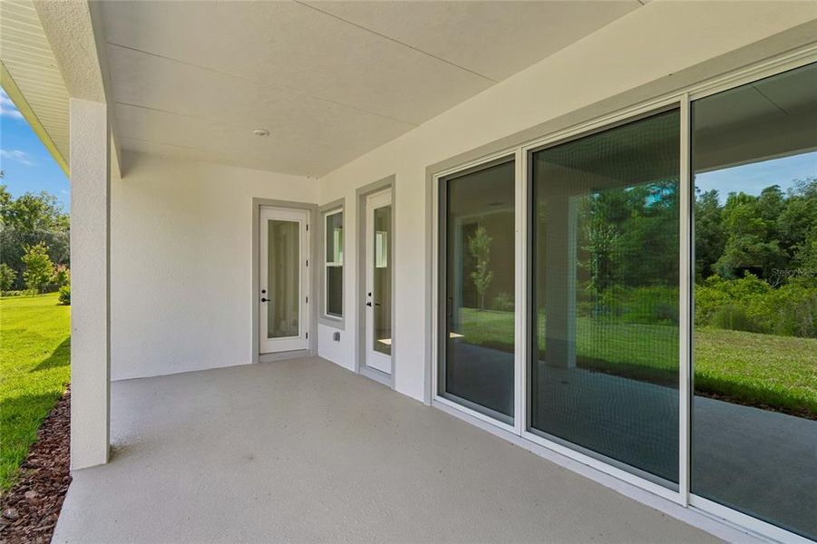 Exterior details and patio area of a home in Chapel Crossings – Classic Series, Wesley Chapel (Image 16).