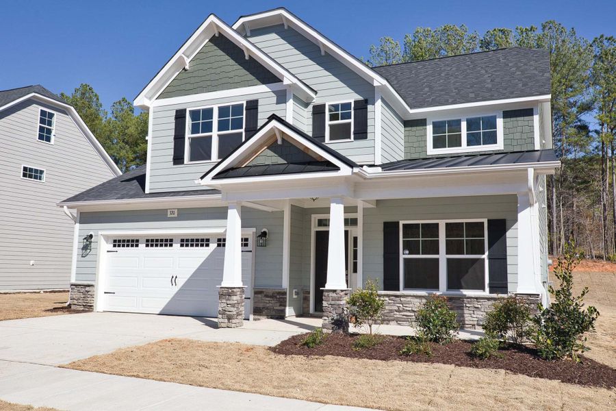 Representative exterior photo of a completed home built from the Austin by Caviness & Cates Communities in Bartlett Manor, Youngsville, NC (Image 83).