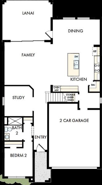 2D floor plan layout of this home in North River Ranch – Garden Series, Parrish, FL (Image 2). 2D floor plan layout of this home in North River Ranch – Garden Series, Parrish, FL (Image 2).