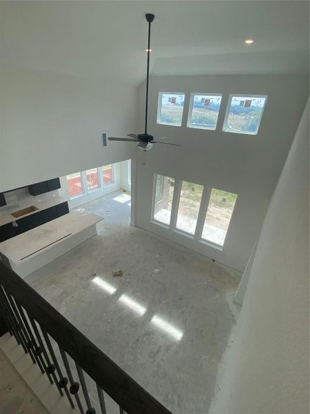 From 2nd floor landing to Family Room