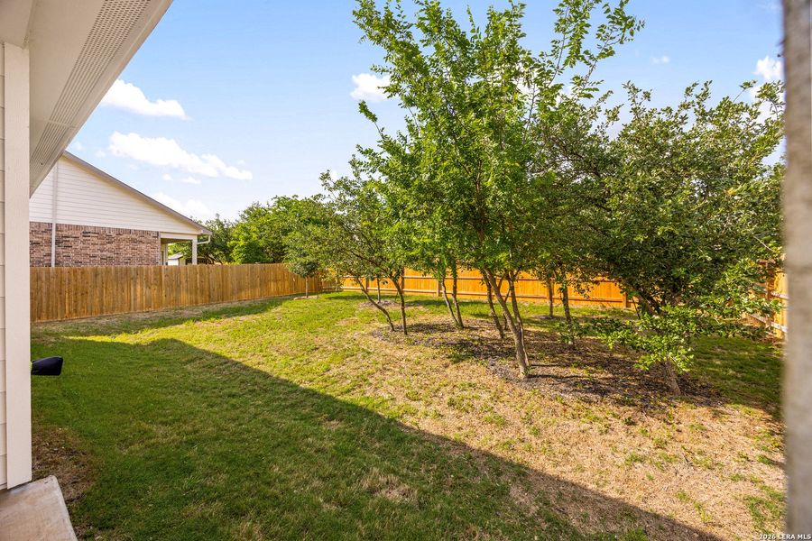 Exterior details and patio area of a home in Riverstone at Westpointe, San Antonio (Image 27).